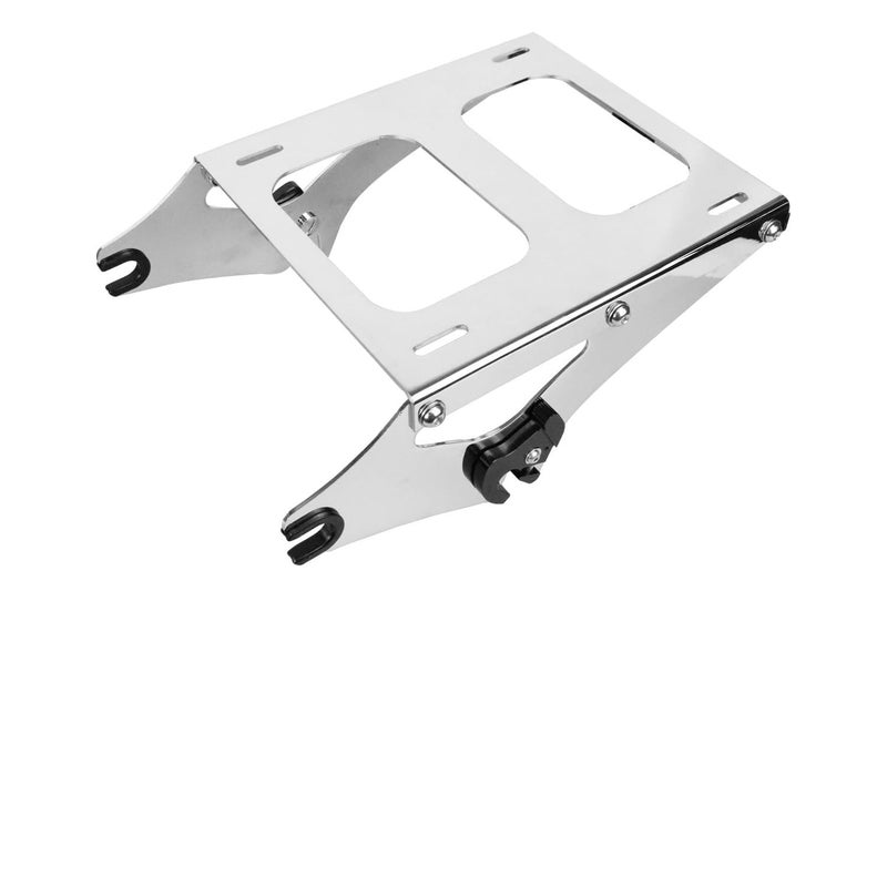 AUFER Detachable Chrome Rear Trunk Two Up Luggage Rack Mounting Bracket Rack Compatible with for Touring Road King Street Glide Road Glide Electra Glide Tour Pack Pak 2014-2024 - Image 1